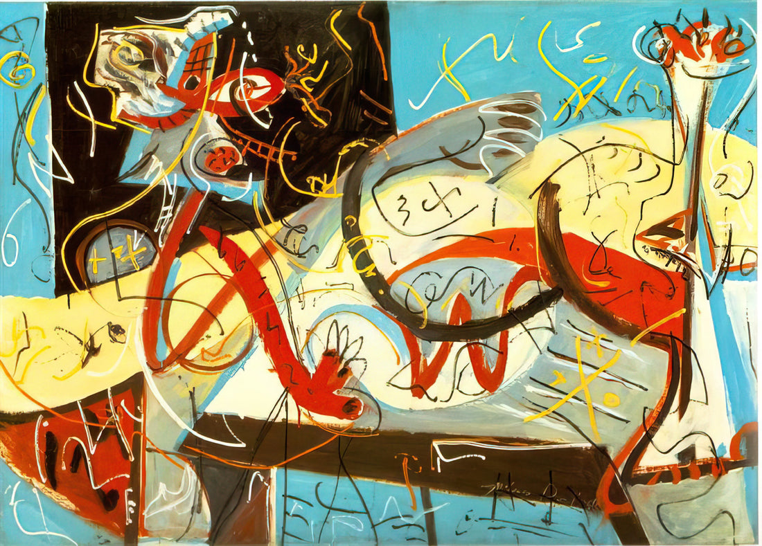 Convergence Pollock Print: A Definitive Guide to Jackson Pollock's Masterpiece - STENOGRAPHIC FIGURE by Jackson Pollock