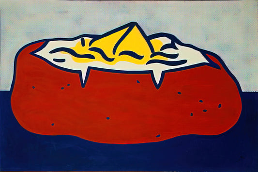 Cow Going Abstract: Decoding Roy Lichtenstein’s Pop Art Masterpiece - BAKED POTATO 1962 by Roy Lichtenstein