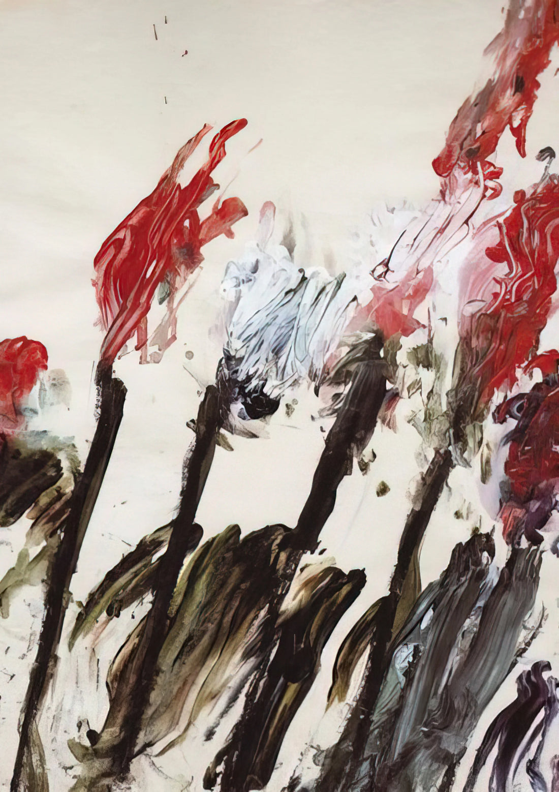 Cy Twombly Art: Deciphering the Poetic Language of Gesture and Myth - Nicola's Irises by Cy Twombly