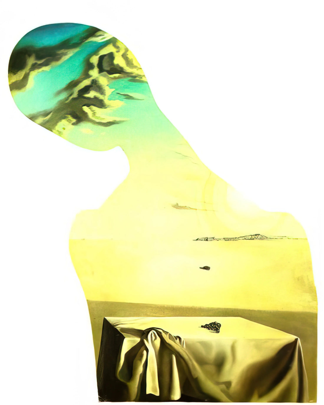 Dali Clocks: The Melting Timepieces That Defined Surrealism - COUPLE WITH CLOUDS IN THEIR HEADS WOMAN by Salvador Dali