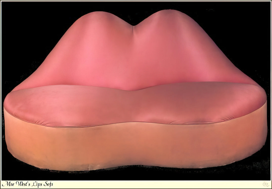 Dali Elephant Print: Exploring the Symbolism and Surreal Legacy in Art - MAE WEST LIPS SOFA 1937 by Salvador Dali