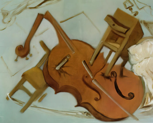 Dali Limited Edition Prints: A Collector's Guide to Surrealist Masterpieces - BED CHAIR AND BEDSIDE TABLE FEROCIOUSLY ATTACKING A CELLO by Salvador Dali