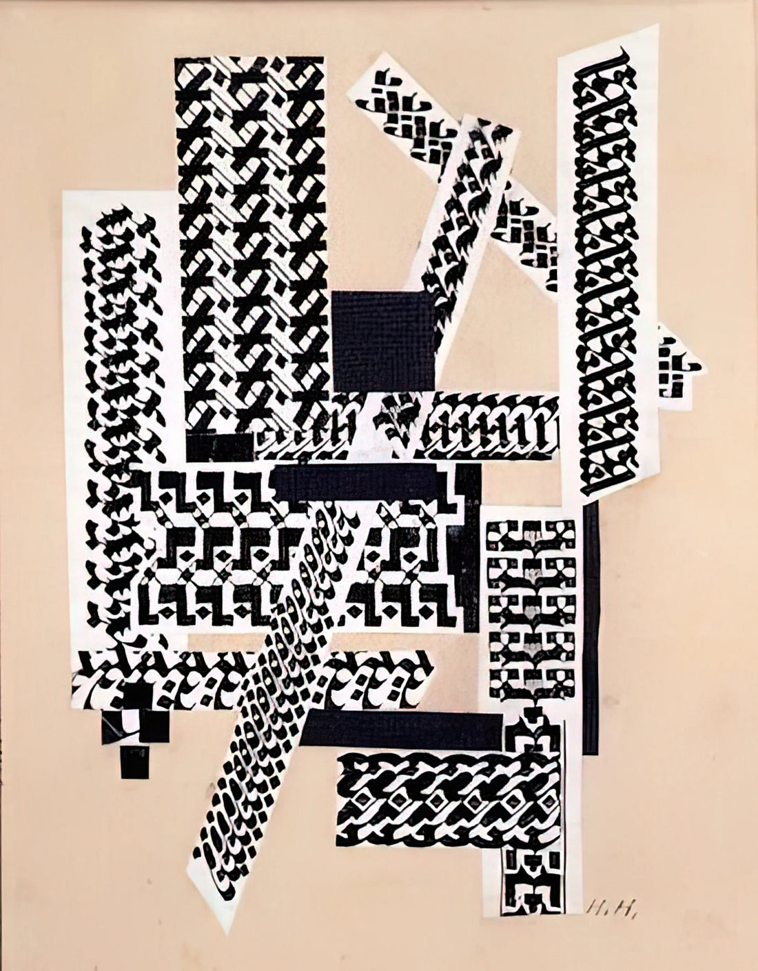Deconstructing Modernity: The Enduring Power of Hannah Höch Art - REED PEN COLLAGE 1922 by Hannah Hoch