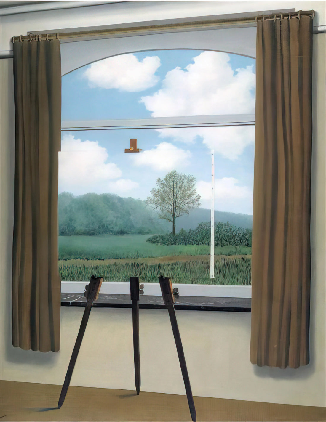 Delvaux and René Magritte: A Surrealist Dialogue Between Belgian Masters - THE HUMAN CONDITION 1933 by Rene Magritte