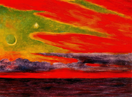 Diego Rivera Painting of Frida Kahlo: A Masterpiece of Love, Art, and Complex Legacy - EVENING TWILIGHT AT ACAPULCO 1956 by Diego Rivera