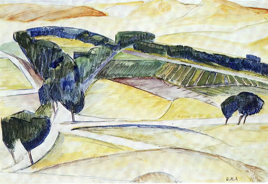 Diego Rivera: The Colossus of Mexican Art and His Enduring Legacy - LANDSCAPE AT TOLEDO 1913 by Diego Rivera