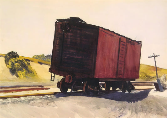 Edward Hopper Collection: A Curator's Guide to the Artist's Iconic Prints and Legacy - Freight Car at Truro by Edward Hopper
