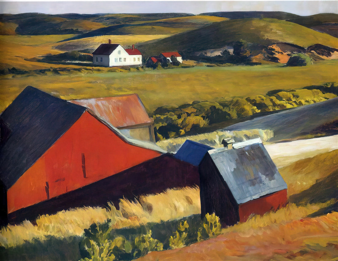 Edward Hopper Complete Works: A Comprehensive Guide to the Master of American Solitude - Cobbs Barns and Distant Houses by Edward Hopper