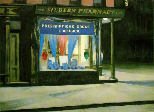 Edward Hopper at MoMA: A Definitive Guide to the Artist's Iconic Works and Museum Collection - Drug Store by Edward Hopper