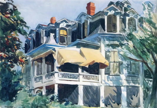 Edward Hopper at the Whitney Museum: A Definitive Guide to the Artist's Legacy and Iconic Prints - The Mansard Roof by Edward Hopper