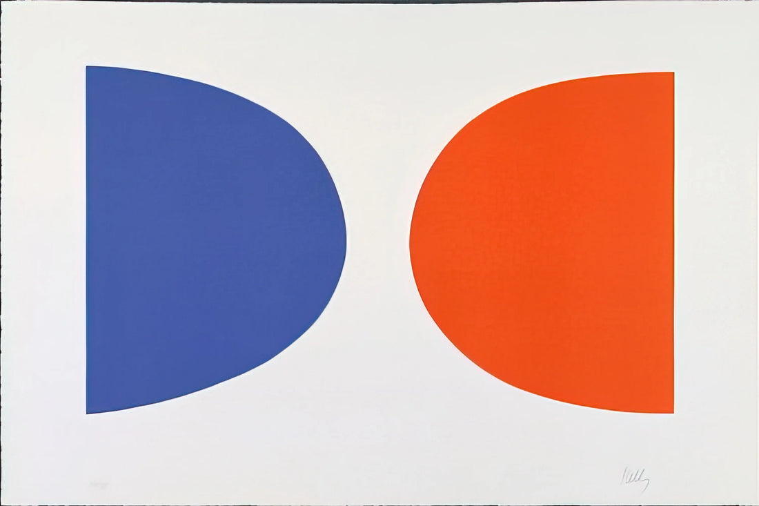 Ellsworth Kelly Spectrum IV: A Masterpiece of Color and Form - Blue and Orange from Suite of Twenty-Seven Color Lithographs by Ellsworth Kelly