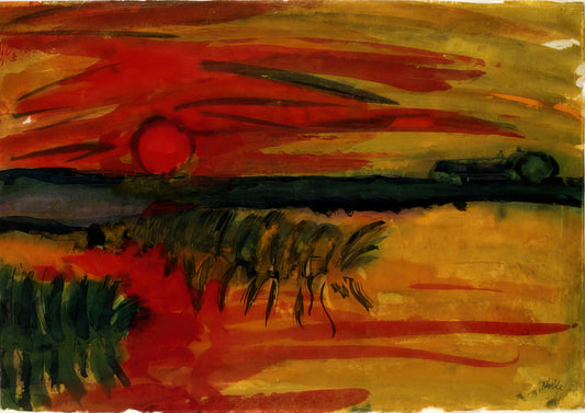 Emil Nolde's Unpainted Pictures: The Secret Watercolors of a Banned Artist - Sunset by Emil Nolde