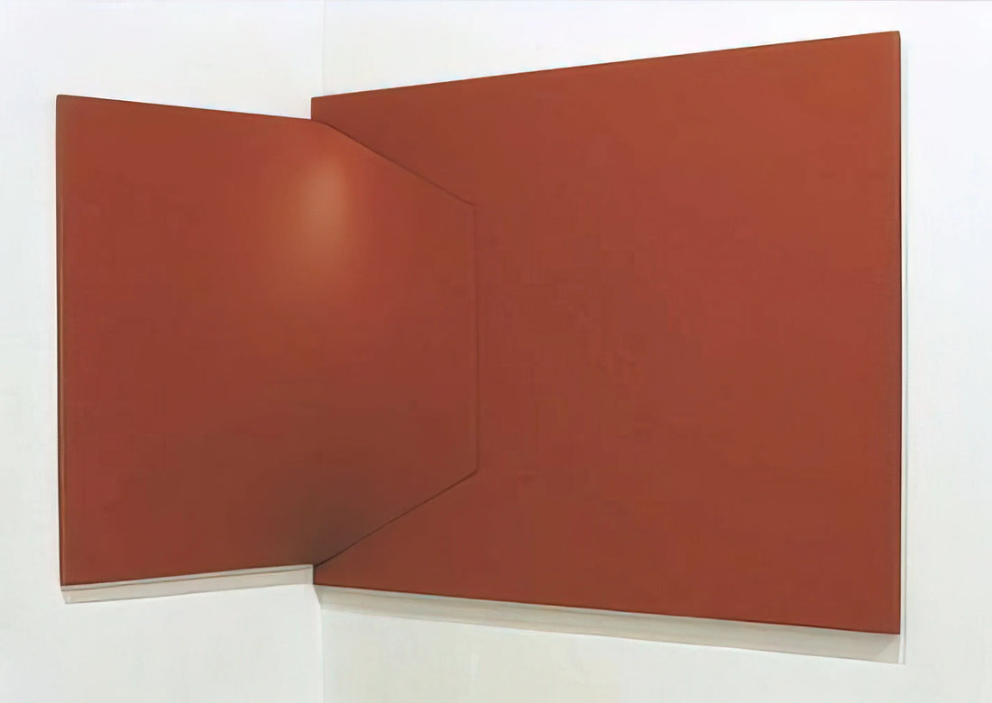 Enrico Castellani Acrylic Print: A Collector's Guide to the Master of Spatialism - Dittico rosso - 1966 by Enrico Castellani