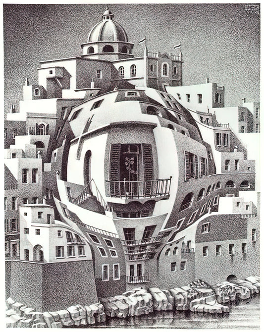 Escher Metamorphosis: The Master of Visual Illusion and Impossible Transformations - BALCONY by MC Escher