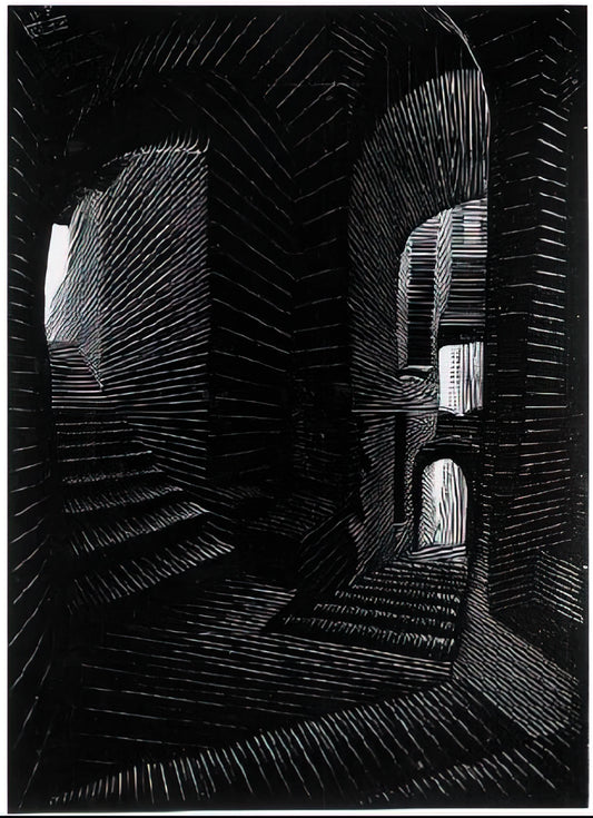 Escher Original Artwork Price: A Collector's Guide to Value and Authenticity - COVERED ALLEY IN ATRANI by MC Escher