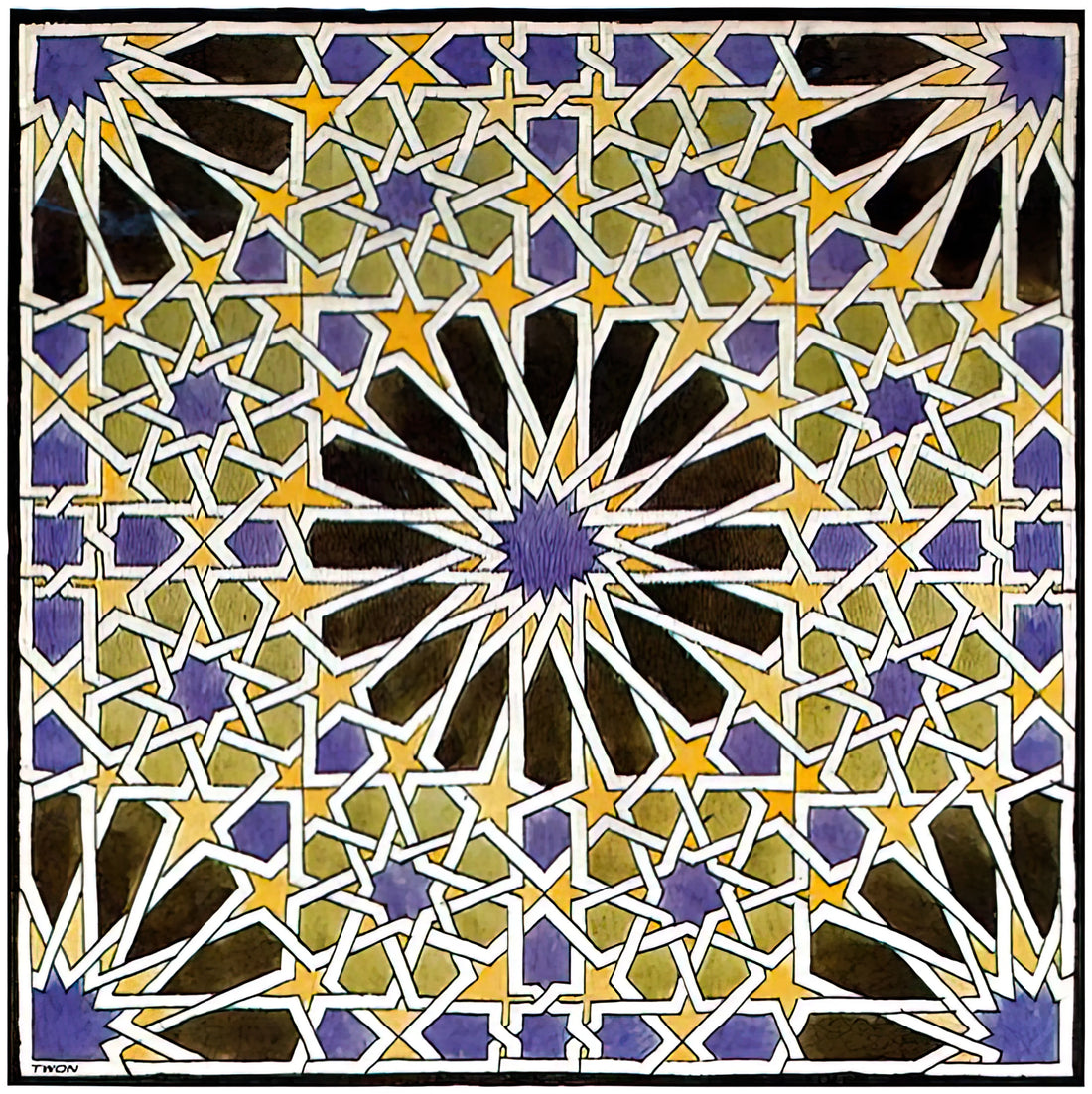 Escher and Penrose: The Mathematical Art of Impossible Realities - MURAL MOSAIC IN THE ALHAMBRA by MC Escher