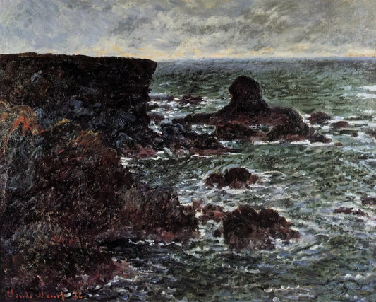 Exploring the Famous Work of Claude Monet: An Enduring Impressionist Legacy - Rocky Coast and the Lion Rock, Belle-Ile by claude monet