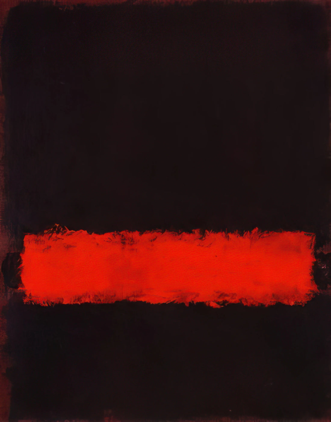 Extra Large Rothko Prints: A Guide to Monumental Color Field Art - Black, Red and Black - 1968 by Mark Rothko