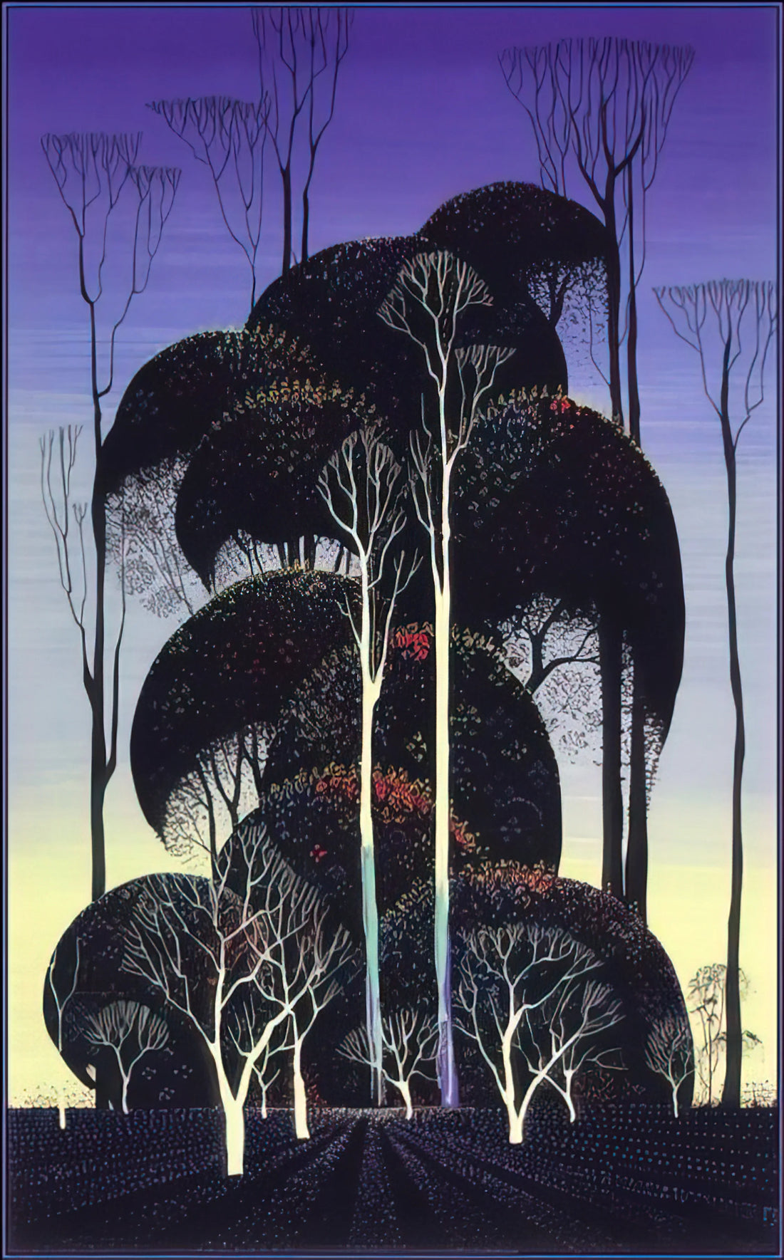 Eyvind Earle Original Art for Sale: A Collector's Guide to the Visionary's Work - Forest Arabesque by Eyvind Earle