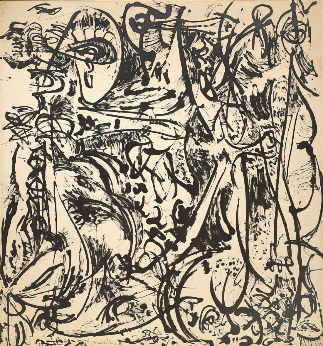 Famous Drip Paintings: The Revolutionary Technique That Defined Abstract Expressionism - ECHO 1951 by Jackson Pollock