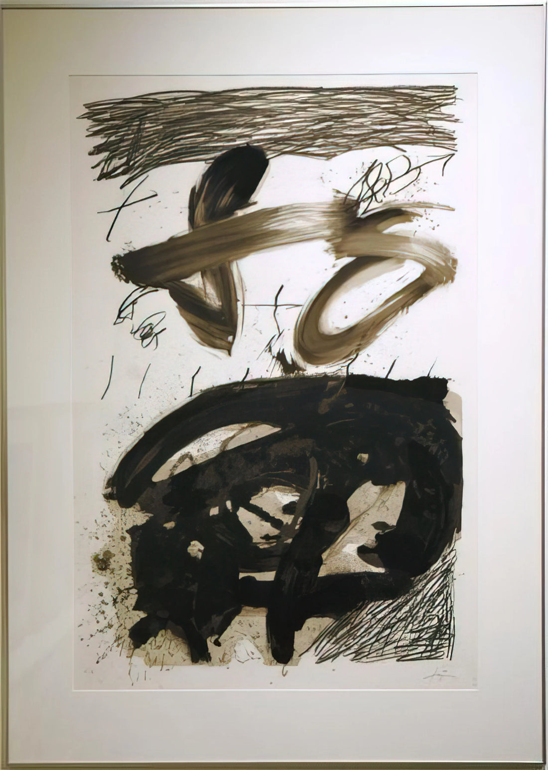 Foundation Antoni Tàpies: The Legacy of a Catalan Master of Matter Painting - CALLIGRAPHIQUE 1987 by Antoni Tapies