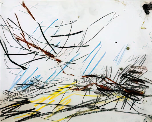 Frank Auerbach's Primrose Hill: A Masterpiece of Post-War British Painting - WORKING DRAWING FOR PRIMROSE HILL 1 by Frank Auerbach