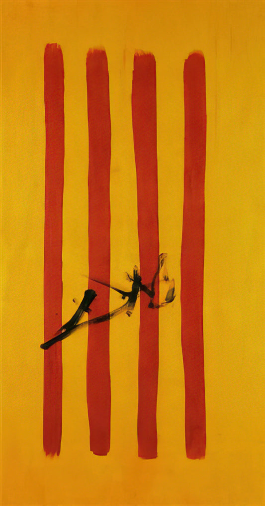 Frida Kahlo, Salvador Dalí, Vincent van Gogh: A Comparative Study of Three Artistic Revolutionaries - THE DALINIAN SENYERA CATALONIAN NATIONAL FLAG by Salvador Dali