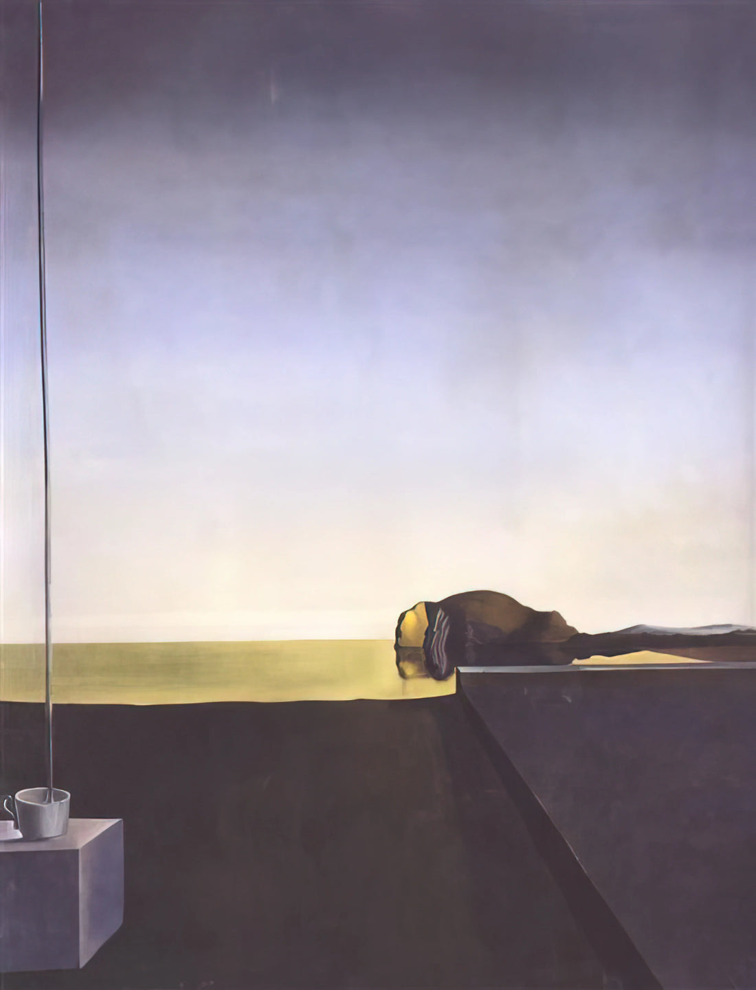 Galatea of the Spheres Print: Salvador Dalí's Masterpiece of Atomic Mysticism - THE TRUE PAINTING OF THE ISLE OF THE DEAD BY ARNOLD B%C3%B6CKLIN AT THE HOUR OF THE ANGELUS by Salvador Dali