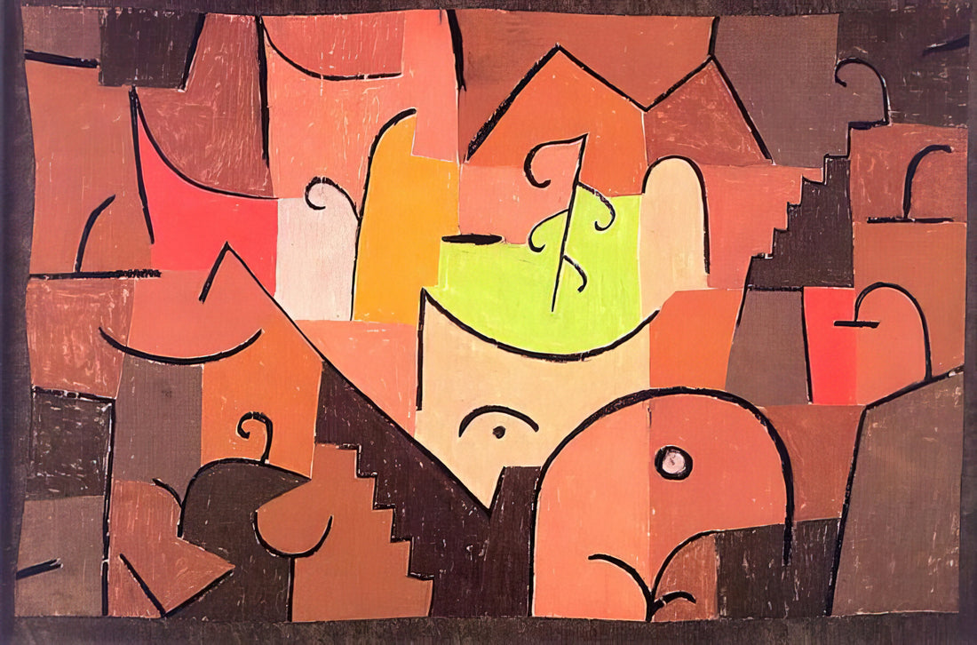 Golden Fish by Paul Klee: A Masterpiece of Color and Symbolism - STAGE LANDSCAPE 1922 by Paul Klee