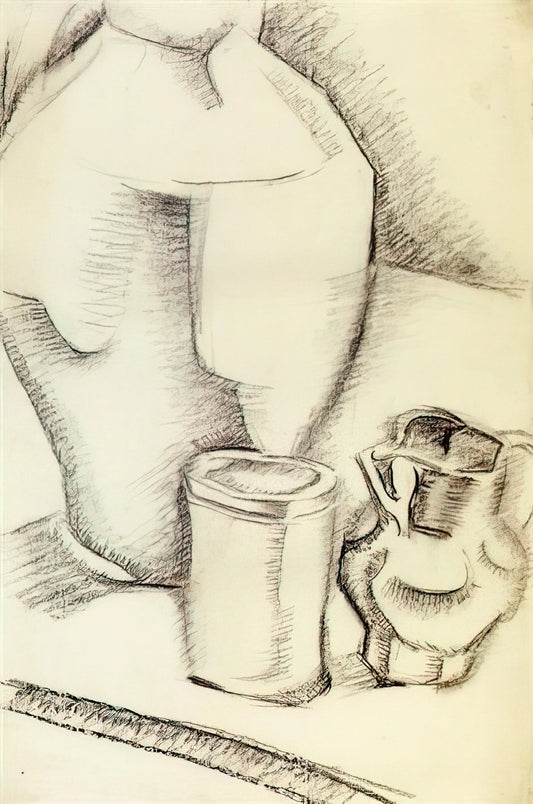 Gris Painting: The Poetic Geometry of Juan Gris and Cubist Mastery - STILL LIFE WITH GOBLET by Juan Gris
