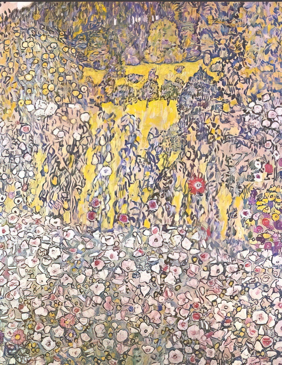 Gustav Klimt High Quality Prints: A Collector's Guide to Art Nouveau Masterpieces - HORTICULTURAL LANDSCAPE WITH A HILLTOP by Gustav Klimt