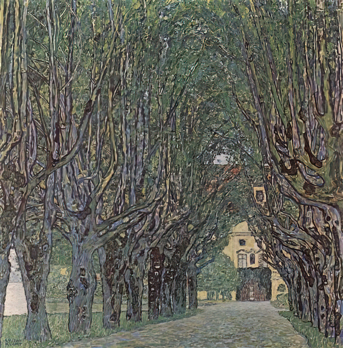 Gustav Klimt Paintings Meaning: Decoding the Symbolism and Philosophy of a Master - AVENUE OF SCHLOSS KAMMER PARK by Gustav Klimt
