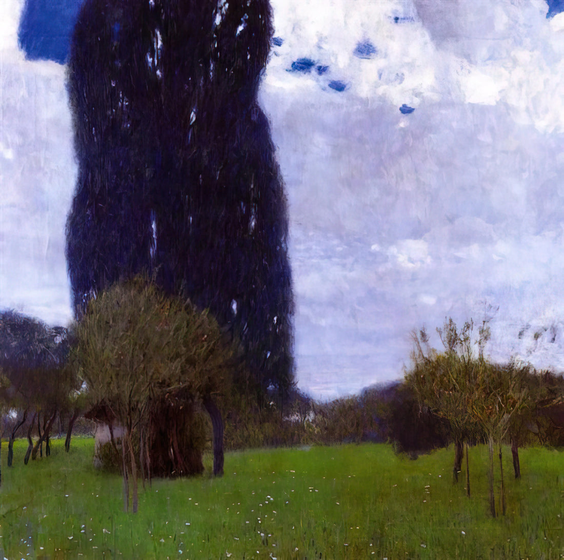Gustav Klimt and Emilie Flöge: The Artistic and Personal Partnership That Defined an Era - THE TALL POPLAR TREES II by Gustav Klimt