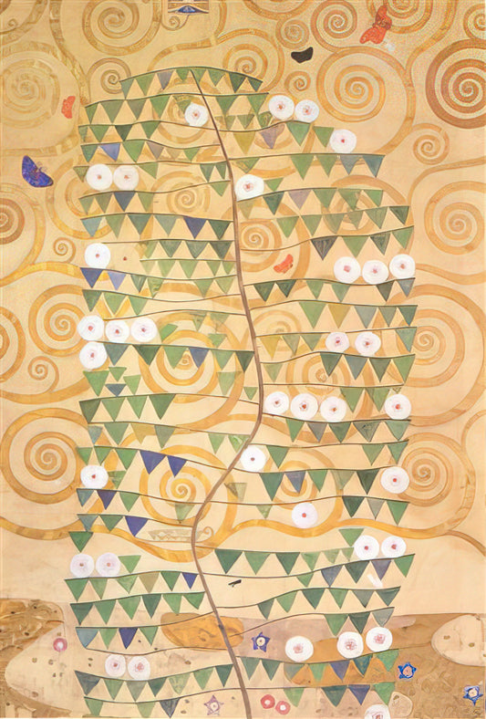 Gustav Klimt: The Visionary Artist Who Defined Vienna's Golden Age - CARTOON FOR THE FRIEZE OF THE VILLA STOCLET IN BRUSSELS RIGHT PART OF THE TREE OF LIFE 1909 by Gustav Klimt