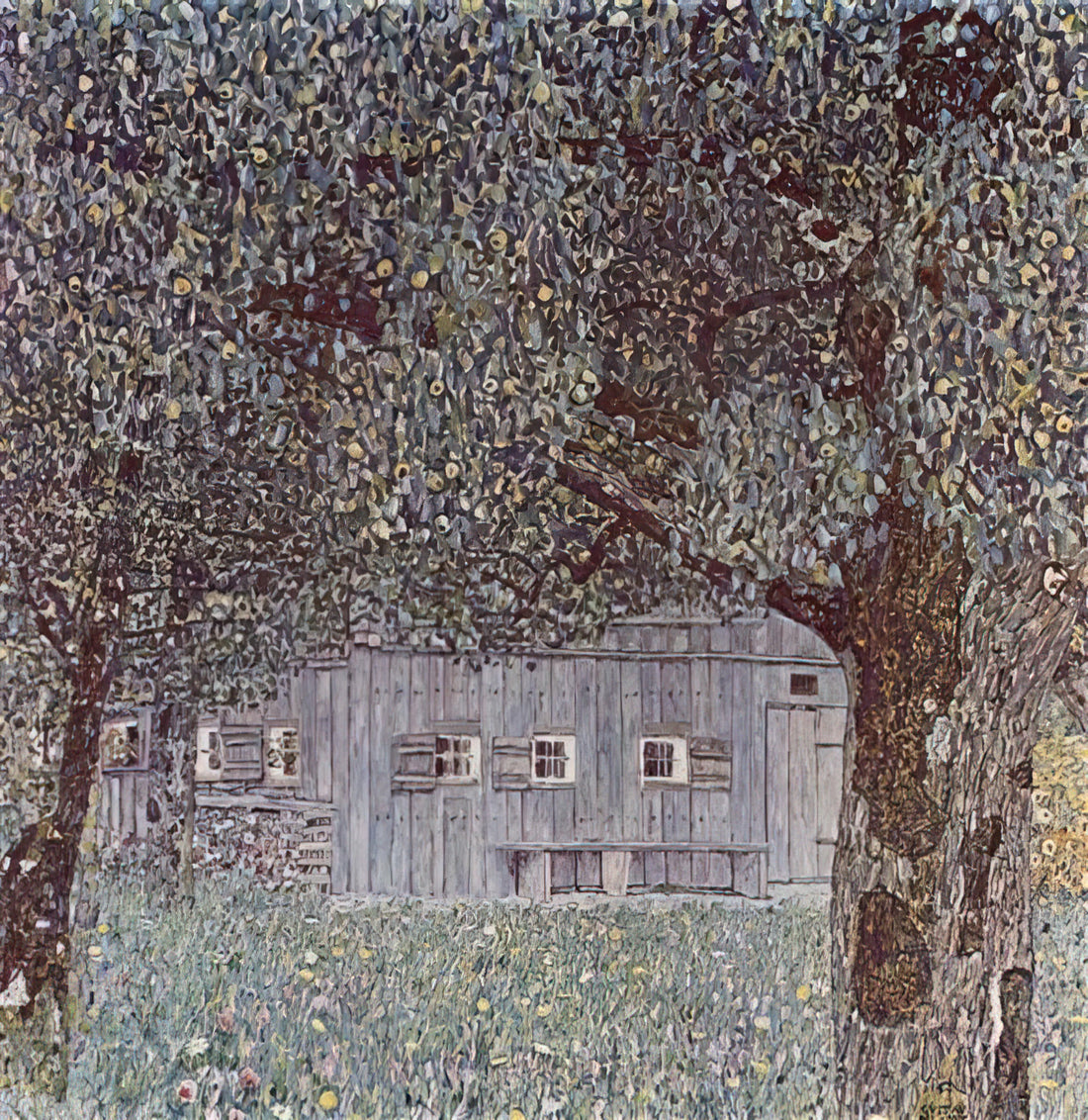 Gustav Klimt's Mother: The Matriarch Behind the Master of Vienna Secession - FARMHOUSE IN UPPER AUSTRIA 1912 by Gustav Klimt