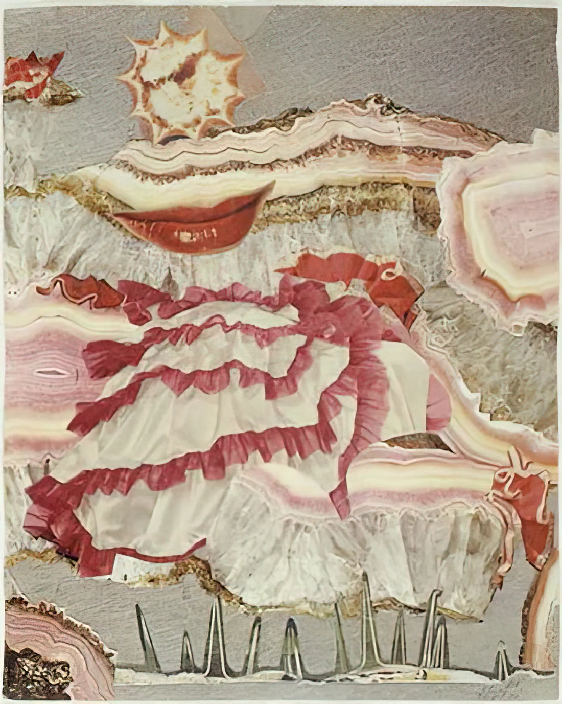 Hannah Höch: The Revolutionary Dada Artist Who Redefined Collage and Gender Politics - AROUND A RED MOUTH 1967 by Hannah Hoch