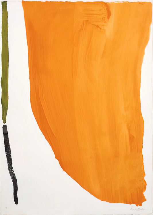 Helen Frankenthaler at MoMA: A Soak-Stain Revolution in Modern Art - Orange Downpour - 1970 by Helen Frankenthaler