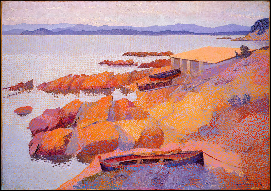 Henri-Edmond Cross Framed Art Print: A Curator's Guide to Neo-Impressionist Mastery - Coast Near Antibes by Henri-Edmond Cross