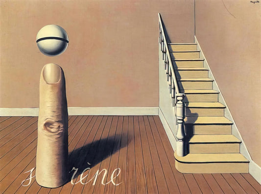 Henri Magritte Paintings: A Curator's Guide to Surrealist Masterpieces - FORBIDDEN LITERATURE THE USE OF THE WORD 1936 by Rene Magritte