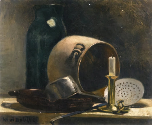 Henri Matisse All Paintings: A Comprehensive Guide to the Master's Artistic Evolution - STILL LIFE WITH EARTHEN POT 1892 by Henri Matisse