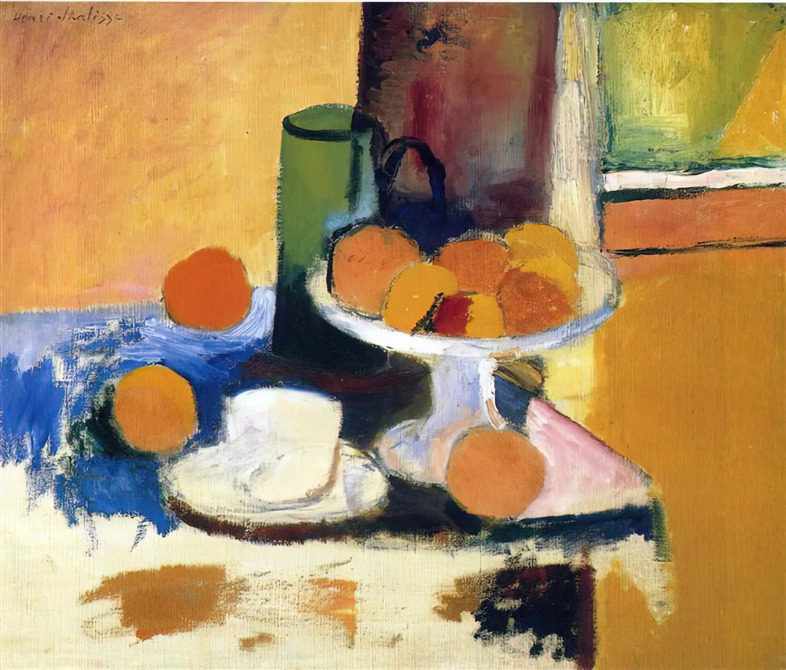 Henri Matisse Art Posters: A Curator's Guide to Collecting and Displaying His Vibrant Legacy - STILL LIFE WITH ORANGES II 1899 by Henri Matisse