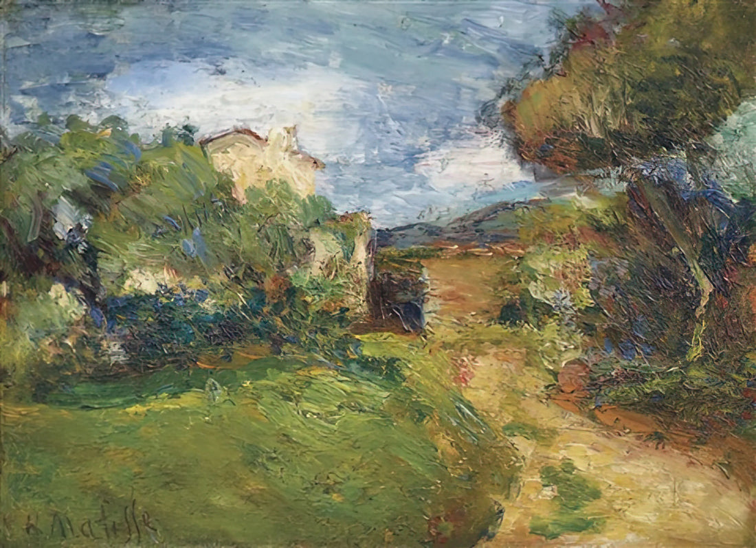 Henri Matisse Black and White: The Power of Simplicity in Modern Art - PETIT PAYSAGE CORSE 1898 by Henri Matisse