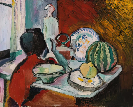 Henri Matisse Famous Artworks: A Curator's Guide to His Iconic Masterpieces - DISHES AND MELON 1907 by Henri Matisse