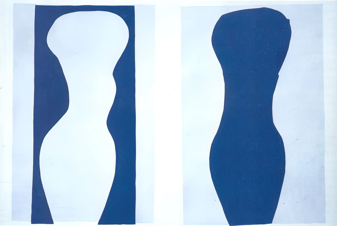 Henri Matisse Florals: A Celebration of Color, Form, and Joy in Modern Art - WHITE TORSO AND BLUE TORSO 1944 by Henri Matisse