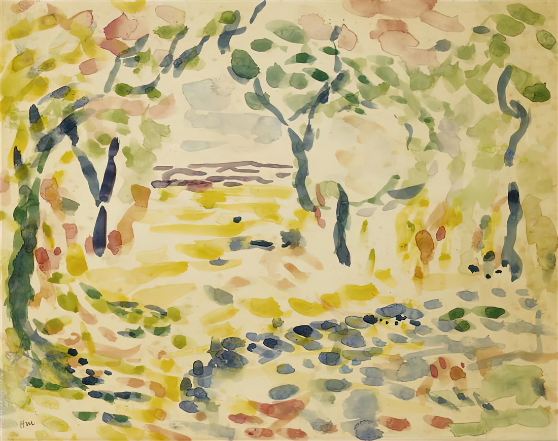 Henri Matisse Goldfish Poster: A Vibrant Exploration of Color and Symbolism - ETUDE POUR LE BONHEUR DE VIVRE 1905 by Henri Matisse