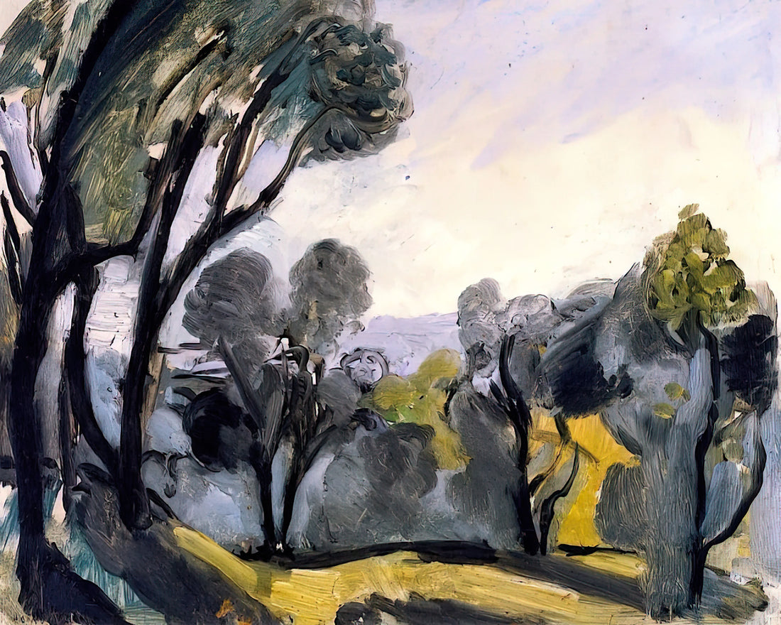 Henri Matisse Linocut Prints: A Collector's Guide to the Master's Graphic Art - LANDSCAPE WITH OLIVE TREES 1918 by Henri Matisse