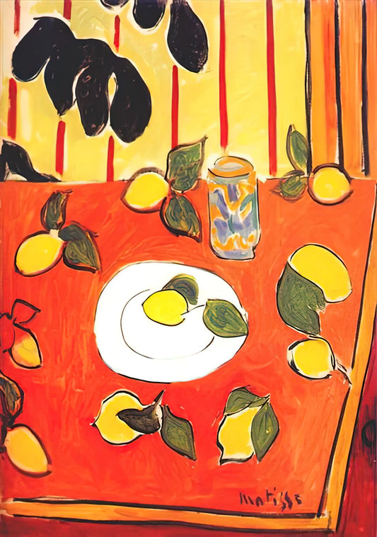 Henri Matisse Studio: The Creative Sanctuary That Shaped Modern Art - BLACK PHILODENDRON AND LEMONS 1943 by Henri Matisse