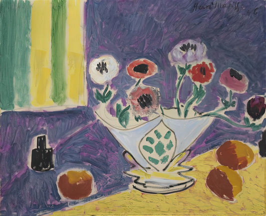 Henri Matisse's Le Platane: A Masterpiece of Color and Form in Modern Art - VASE D ANEMONES 1946 by Henri Matisse