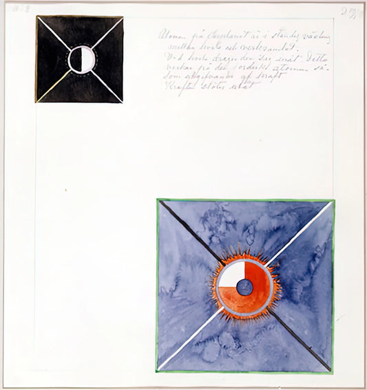 Hilma af Klint The Dove Series: Decoding the Spiritual Geometry of a Modernist Pioneer - ATOM SERIES NO 8 ATOM ON THE ETHER PLANE IS IN CONSTANT CHANGE BETWEEN REST AND ACTIVITY AT THE 1917 by Hilma af Klint