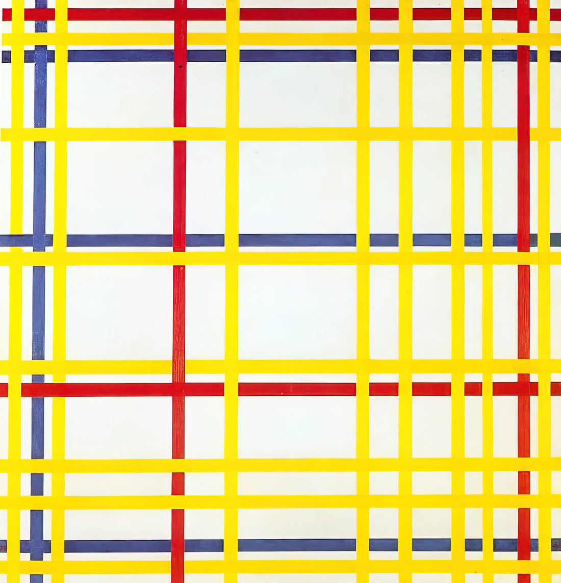 Hilma af Klint and Piet Mondrian: Pioneers of Abstract Art and Their Unseen Connection - New York City I by Piet Mondrian
